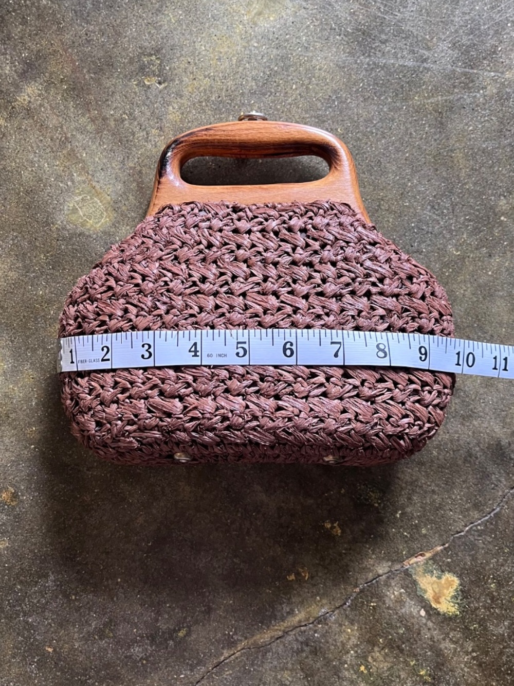 Vintage Hand Made in Japan Raffia Clutch Purse - Picture 7 of 12